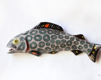 Ceramic Fish Wall Decor, Handmade Art, Fisherman Gift, Home Decor, MADE TO ORDER