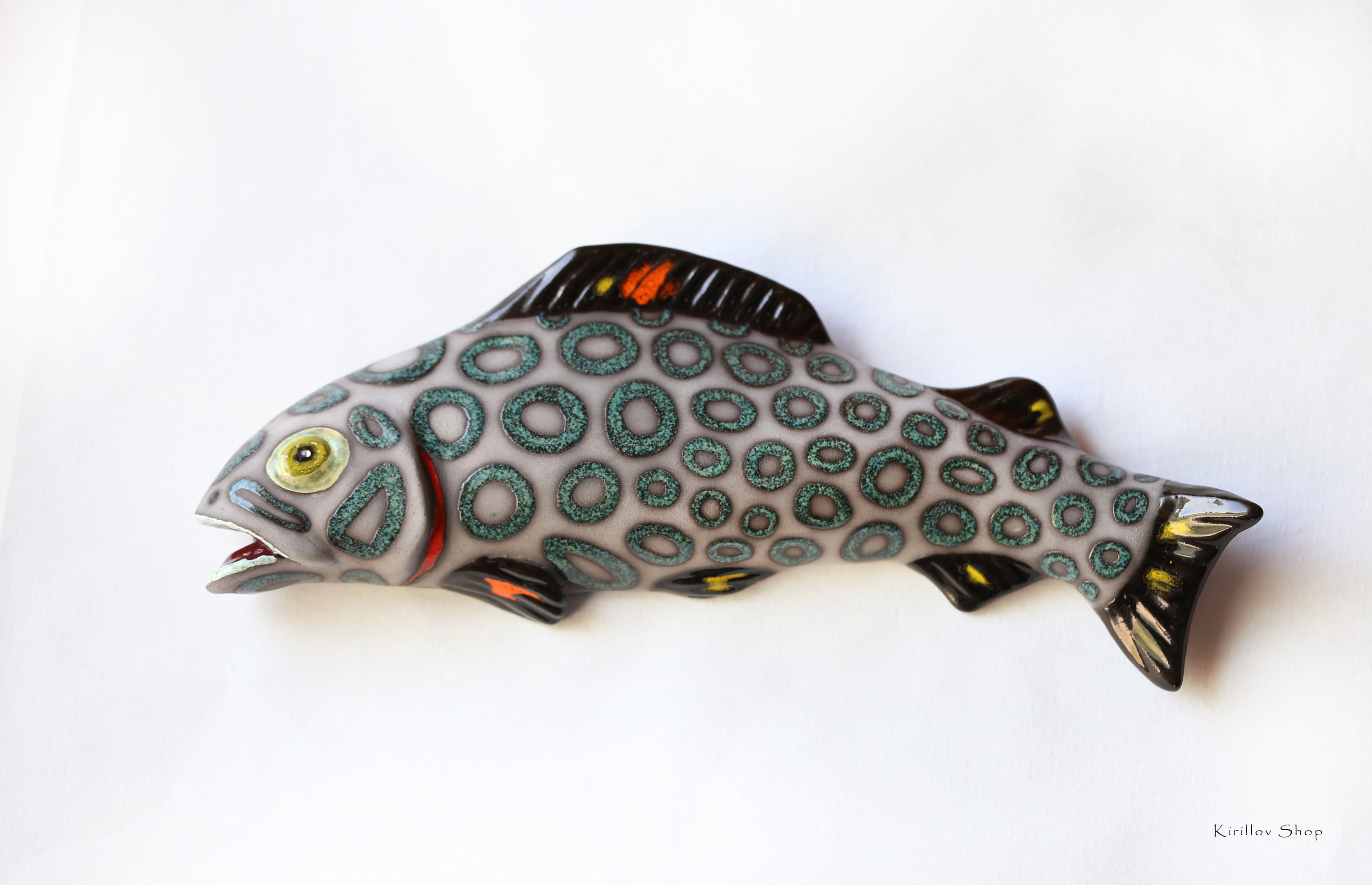 Vintage Ceramic Wall Fish - Etsy