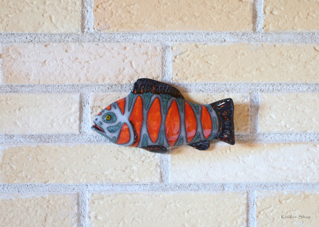 Ceramic Fish Wall Decor, Handmade, Fisherman Gift, Home Decor, MADE TO
