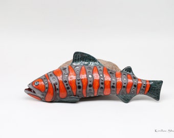 大きな陶器の魚 / 吊り下げ用の陶器の魚 / 伝統的な陶器 / 陶器の吊り