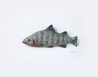 Fish Wall Decoration, Handmade Ceramic Art, Fisherman Gift, Sea Decor, MADE TO ORDER