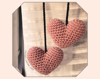 Crochet hanging hearts pattern, Valentine’s Day, love, anniversary