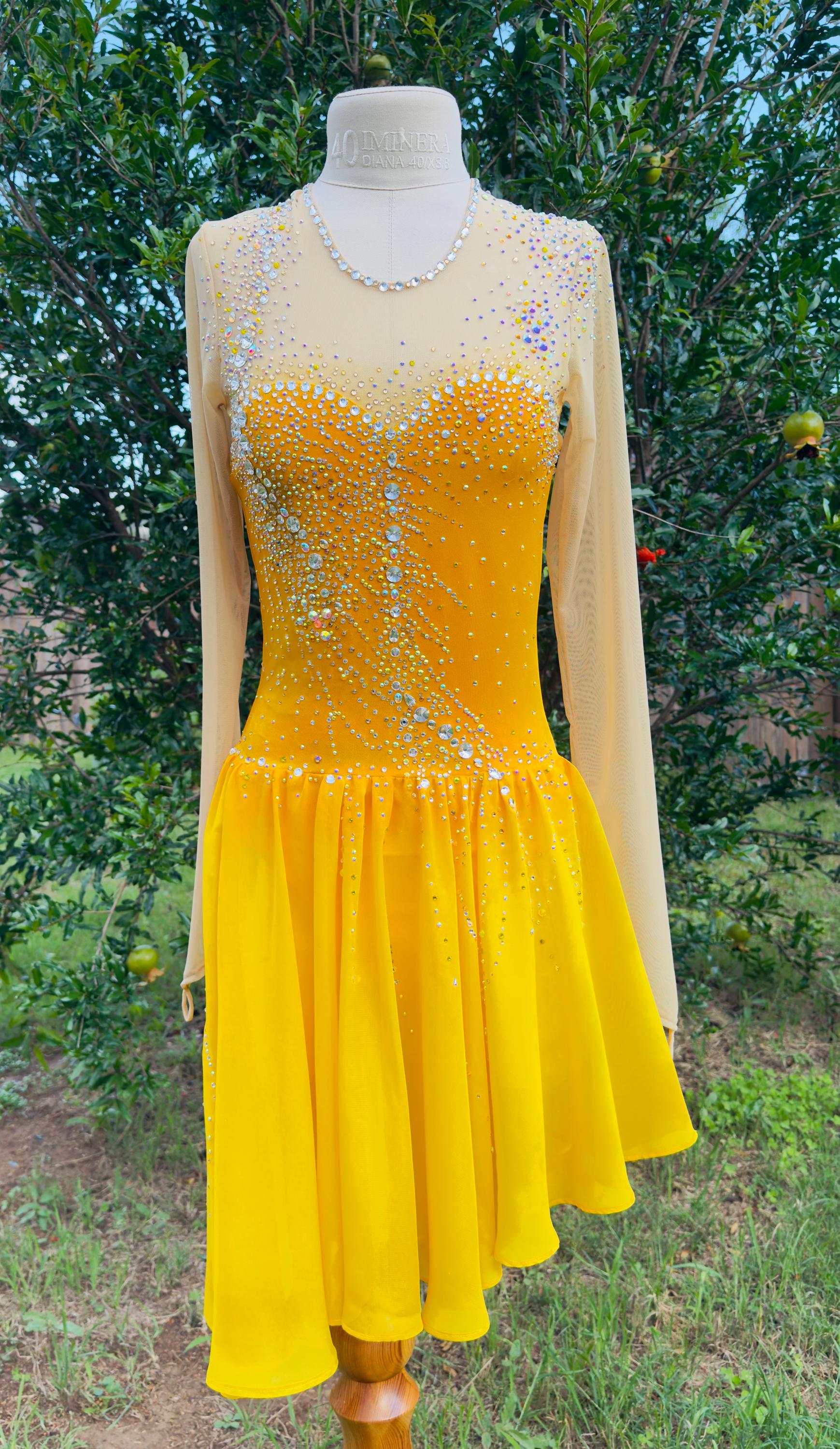 Gold Ice Skating Dress - Etsy