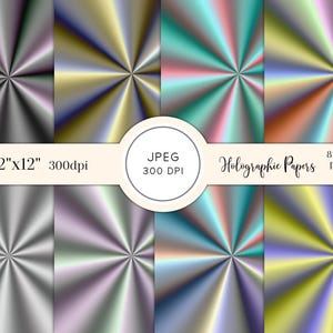 Holographic Digital Papers,Iridescent Digital Paper, Foil Digital Paper, Rainbow Gradient, Foil Backgrounds, Foil Texture, Rainbow texture