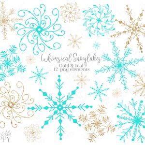 Snowflake Clipart, Gold Snowflake, Blue Snowflake, snowflake, Christmas Clipart, Snowflakes, Winter Snowflake, Snowflake, Png, Whimsical