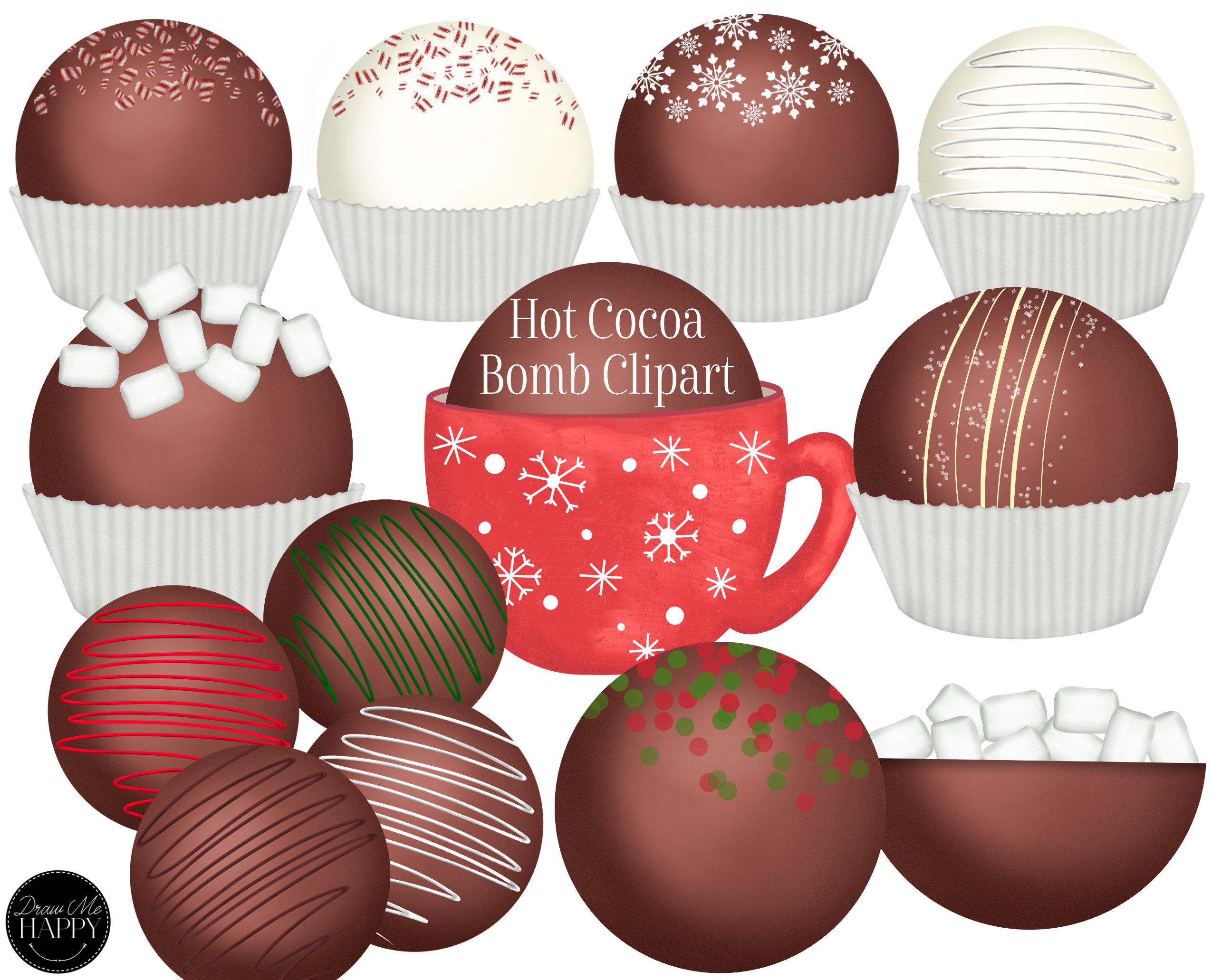 hot chocolate bomb with mug