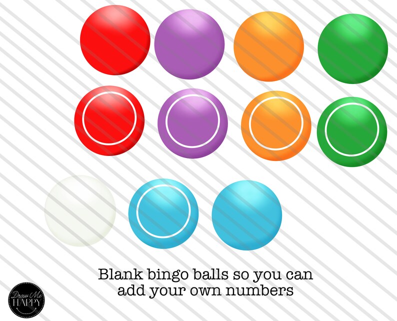 Hand drawn Bingo Clipart Set digital Download Etsy Hand drawn Bingo Clipart Set digital Download Etsy