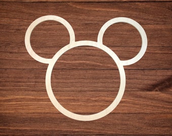 1/4 inch Wood Mickey Head Shape, Door Hanger, Disney Wreath, Wall Décor, Sign, Mickey Mouse Ears, Unfinished Wood Shape, Mickey Mouse Wreath
