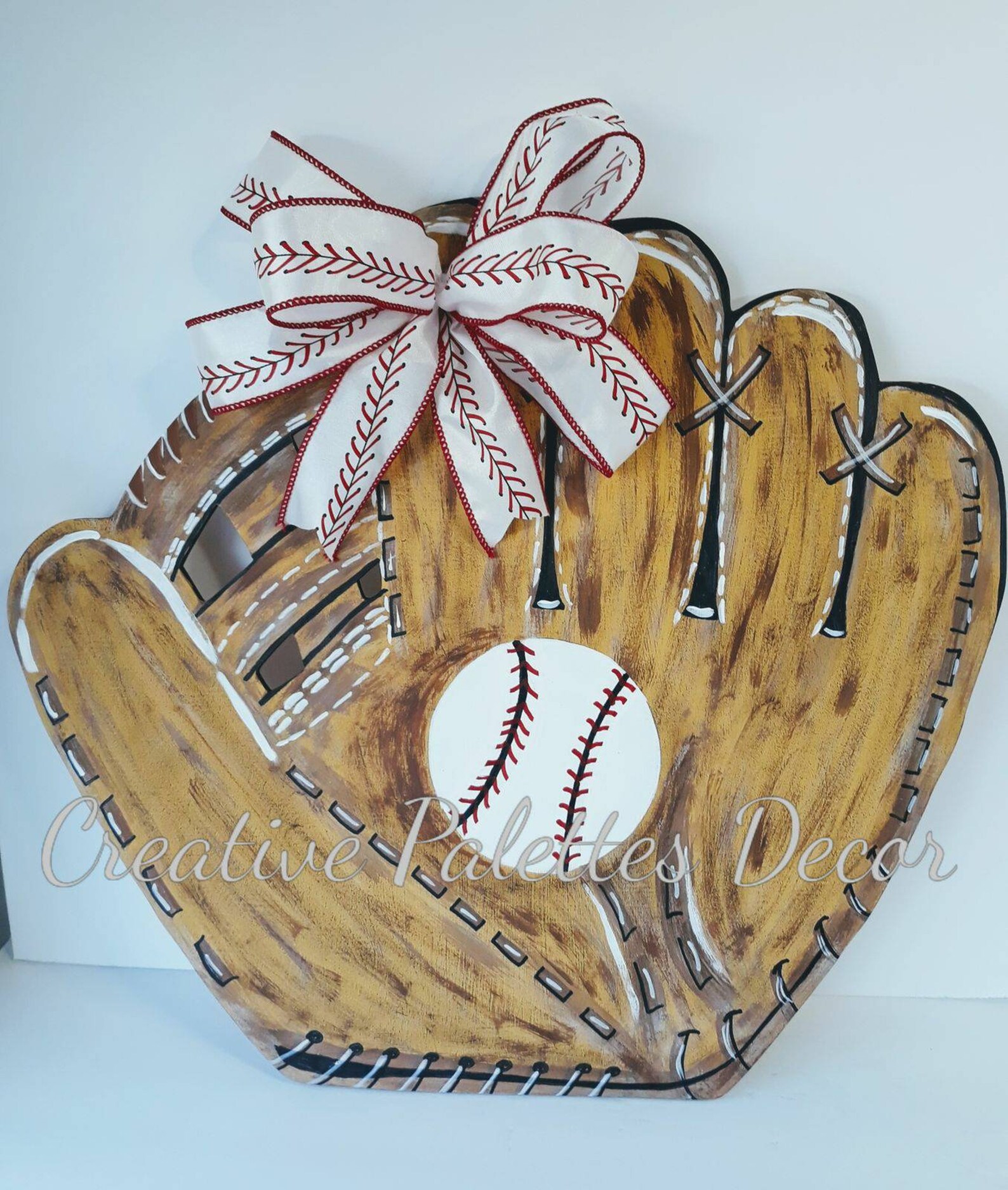 Baseball Glove Door Wall Hanger Handmade Sports Boys bedroom Etsy