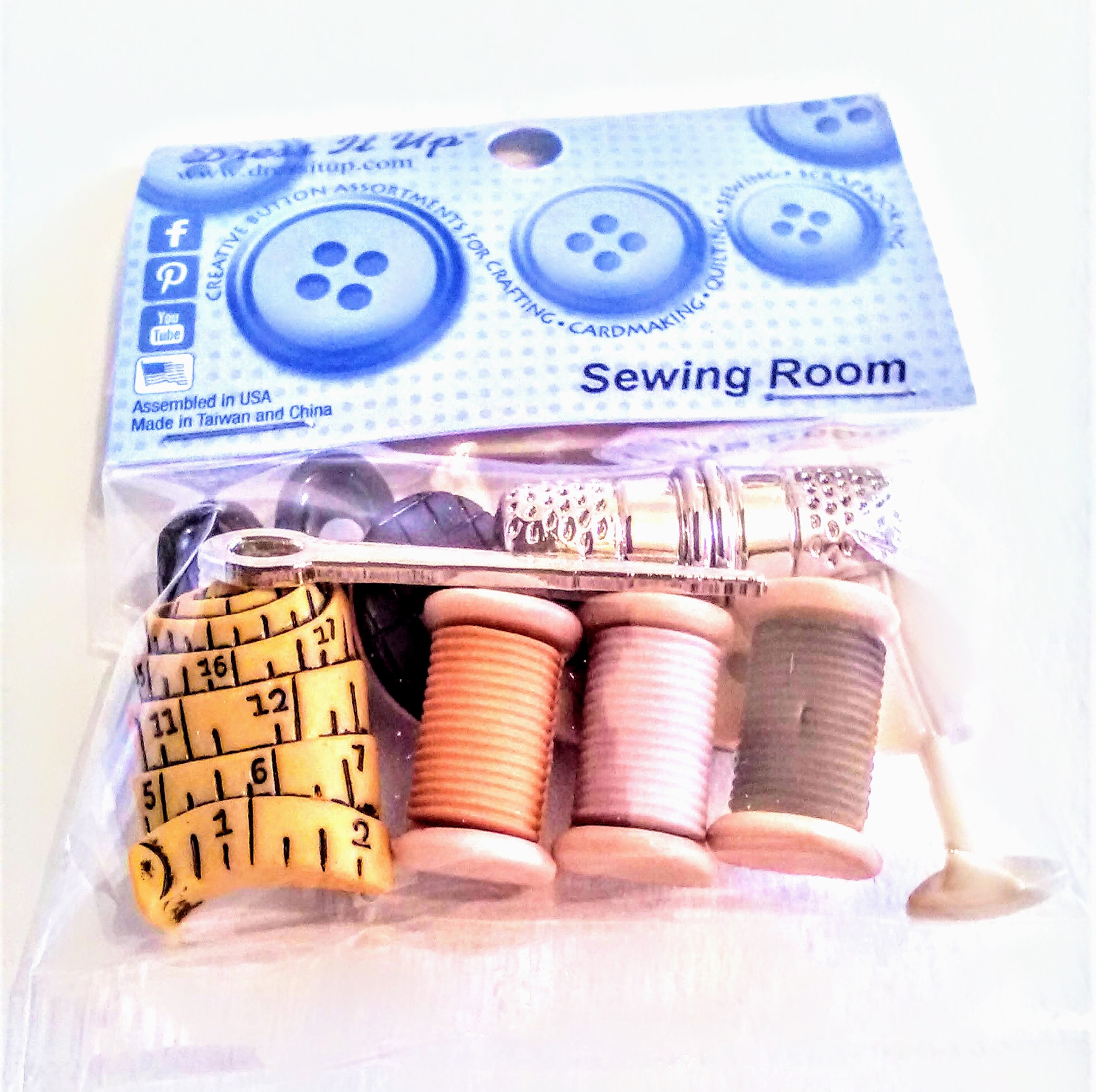 Dress it up Buttons Sewing Room Cute novelty fun Etsy
