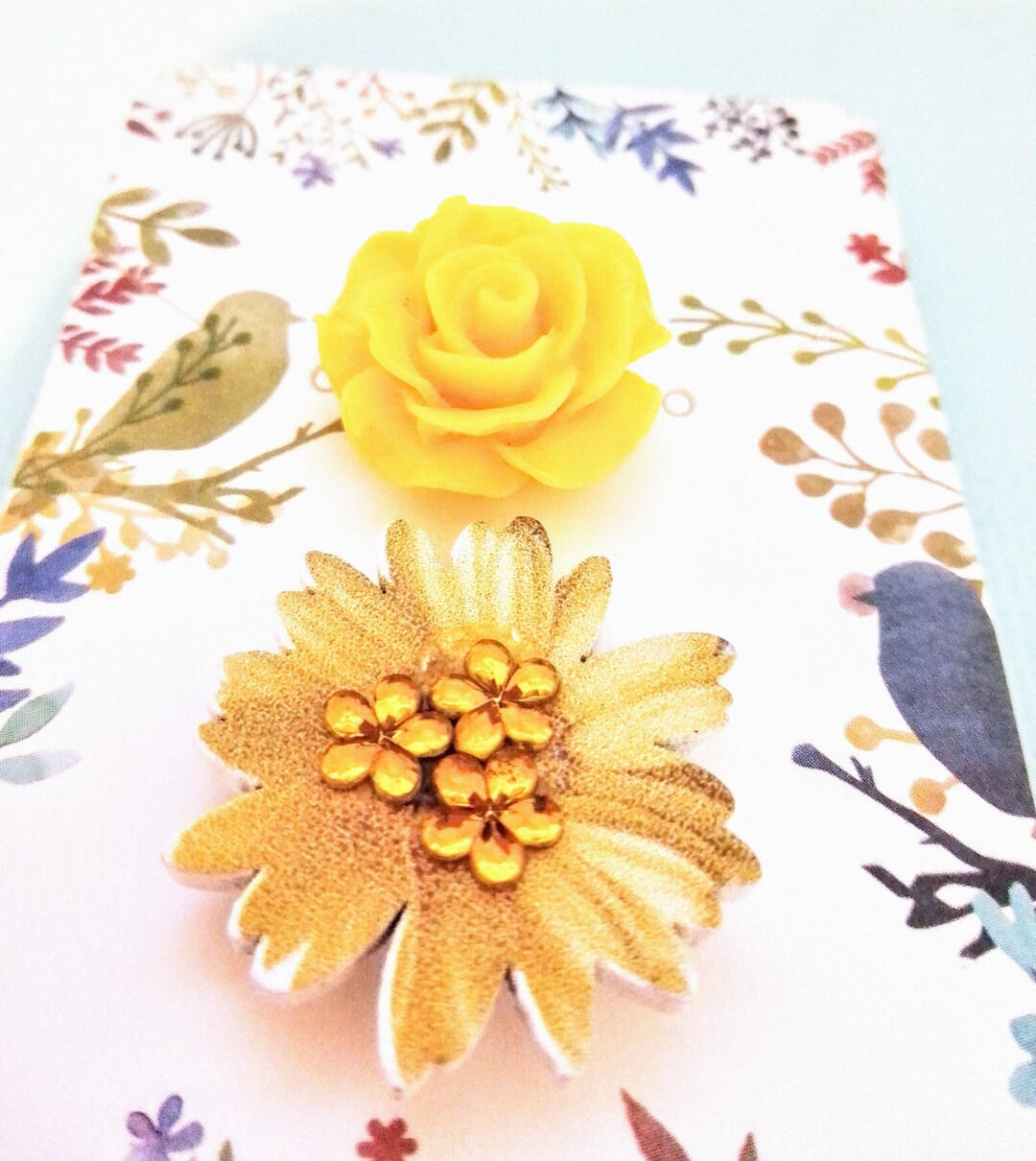 Handmade Flower Pin Badges Duo Colour Themed Badges Wedding Etsy UK