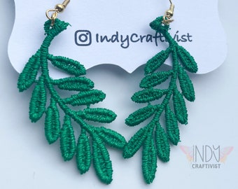 Made to Order Freestanding Curved Plant Earrings