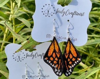 Made to Order Handmade Freestanding Lace Butterfly Wing Earrings