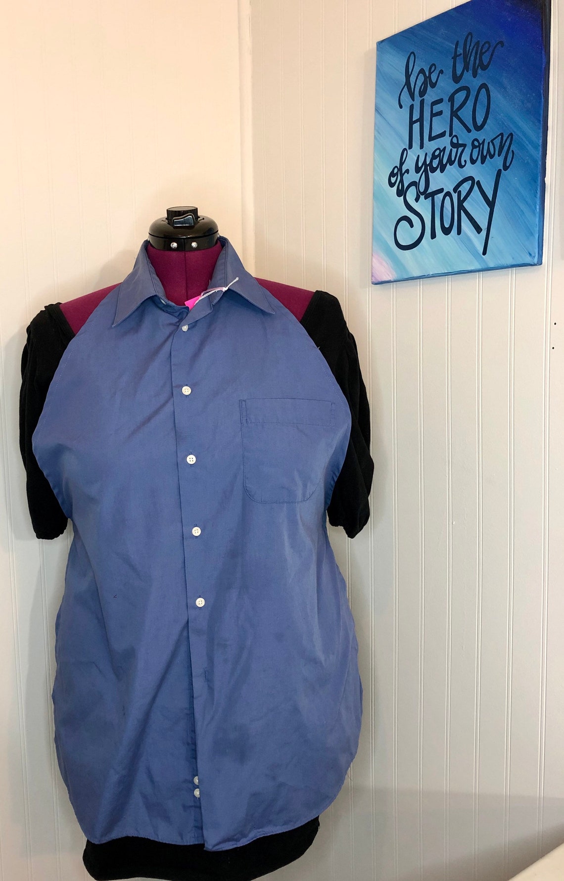 Upcycled Mens Button Down Shirt Apron Etsy