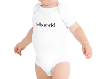 Hello World Programmer Baby Onesie | Coder Gift