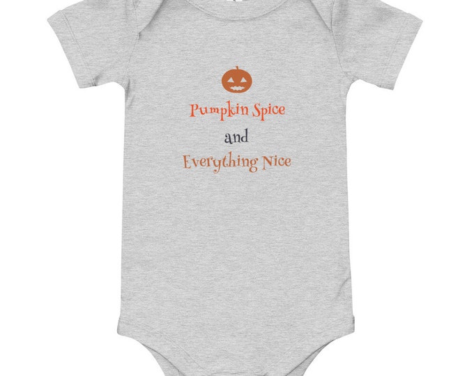 Featured listing image: Pumpkin Spice and Everything Nice Onesie