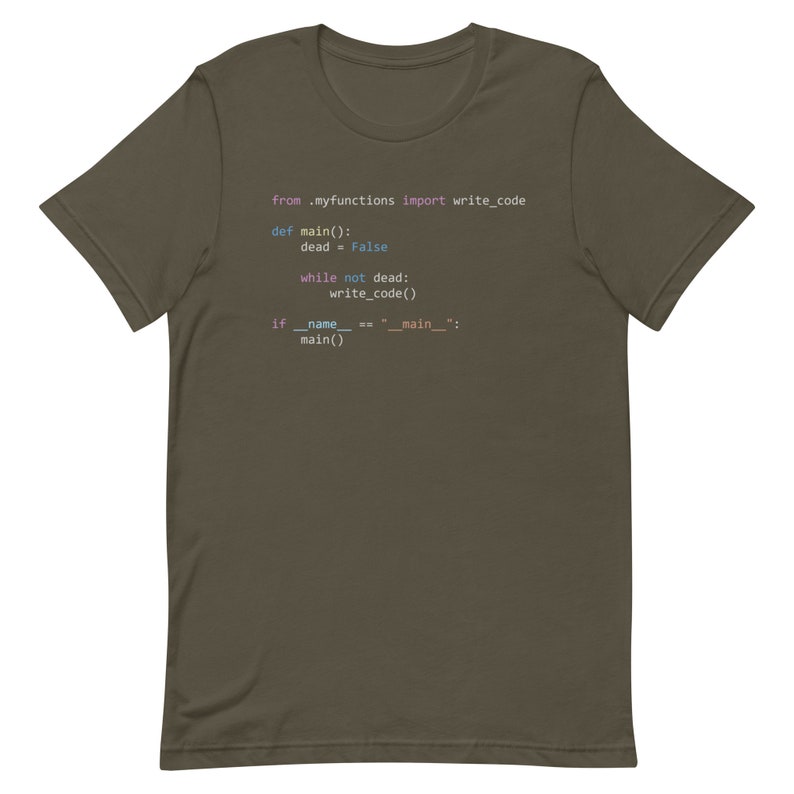 Python While Not Dead Write Code T-shirt Gift for AI and Machine Learning Programmers image 2