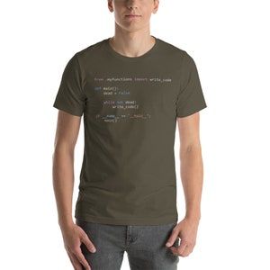 Python While Not Dead Write Code T-shirt Gift for AI and Machine Learning Programmers Army