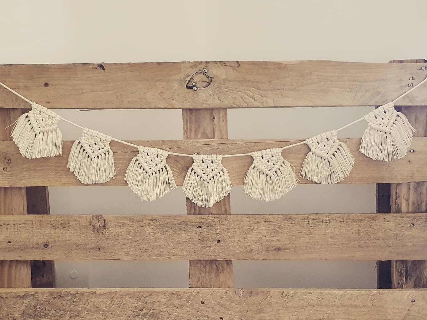 Guirlande Blanche - Décoration Bohème en Macramé