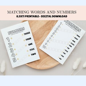 Matching Numbers Worksheet