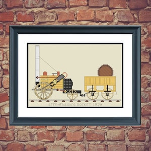 Stephenson&#39;s Rocket Cross Stitch Pattern