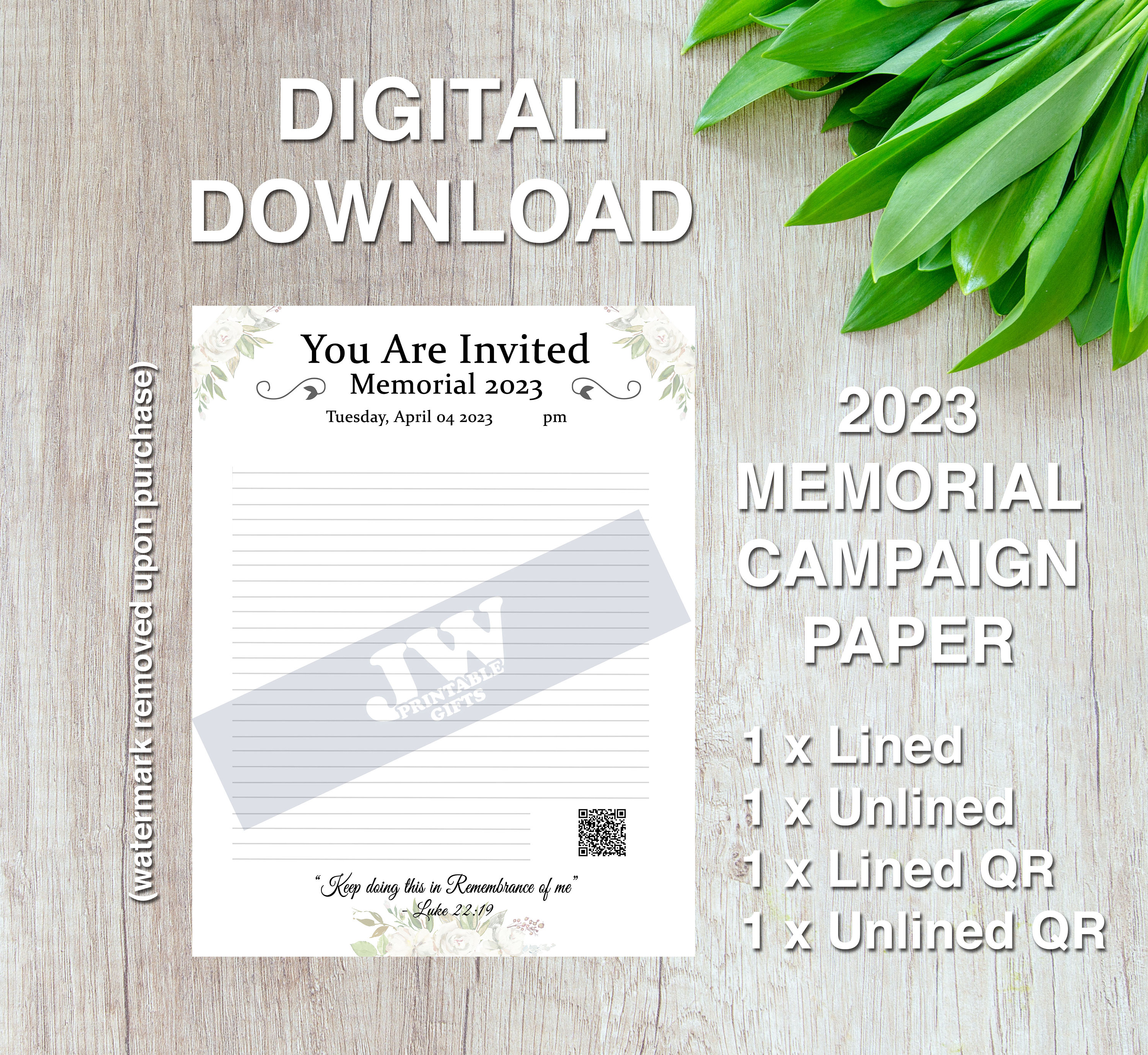 JW 2023 Memorial JW Letter Writing Paper JW Memorial Invite Etsy