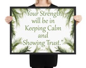 JW 2021 Year Text Framed Poster JW Gift JW Org Keep Calm and Trust in Jehovah Jehovah 39 s Witness Year Text - Palms