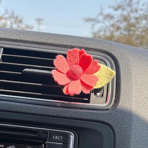 Clip para ventilación de coche con forma de flor de fieltro