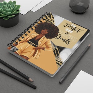 5"x7“ Melanin Notebook, Black Girl Notebook, Spiral Notebook, African American Woman Journal Notebook, Black Girl Magic