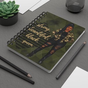 5x7 Melanin Notebook, Black Girl Notebook, Spiral Notebook, African American Woman Journal Notebook, Black Girl Magic