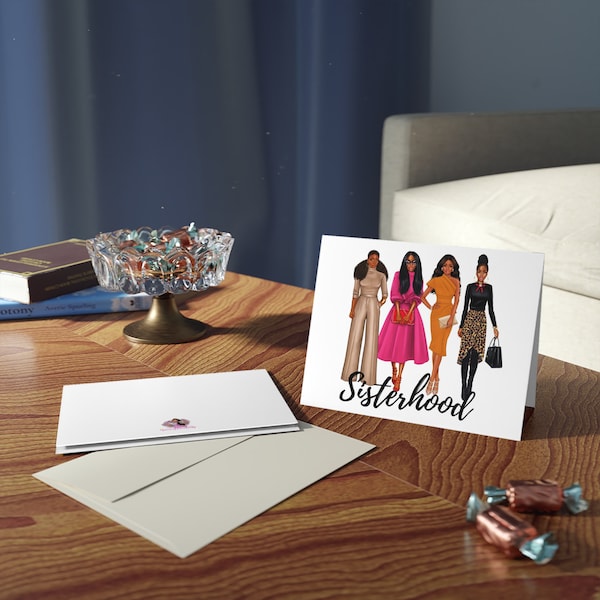 Black Girl Thank you Card | Sisterhood Thank You Card | Black Girl Greeting Card | Sisterhood Greeting Card |4.25 x 5.5 | A2