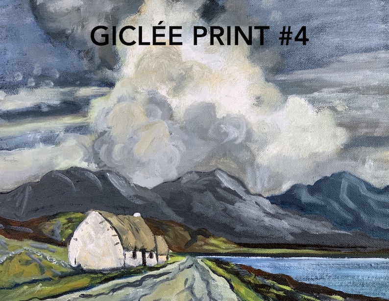 Connemara Irlanda, de Paul Henry, Impresión Giclée de Bellas Artes firmada de REPRODUCCIÓN Pintura al óleo de Glory Paulson, regalo de arte irlandés imagen 8