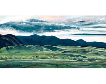 A Thousand Hills, Signed Giclée Print of Original Oil Painting by Glory Paulson