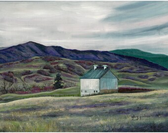 A Cool Sunset at the Foothills, No. 2, Signed Giclée Print of Original Oil Painting by Glory Paulson