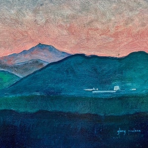 U.S. Air Force Academy Below Pike's Peak at Sunset Light, Signed Giclée Print of Oil Painting by Glory Paulson, USAFA Gift and Memorabilia image 1