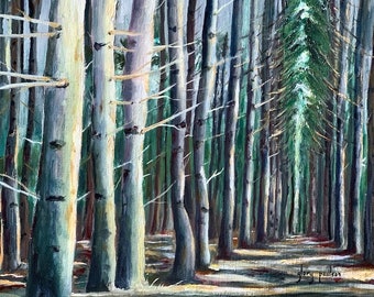 Love Grows in the Forest, Signed Fine Art Giclée Print of Original Oil Painting by Glory Paulson