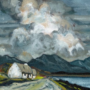 Connemara Ireland, by Paul Henry, Signed Fine Art Giclée Print of REPRODUCTION Oil Painting by Glory Paulson, Irish art gift image 1