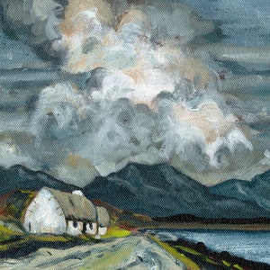 Connemara Irlanda, de Paul Henry, Impresión Giclée de Bellas Artes firmada de REPRODUCCIÓN Pintura al óleo de Glory Paulson, regalo de arte irlandés imagen 1