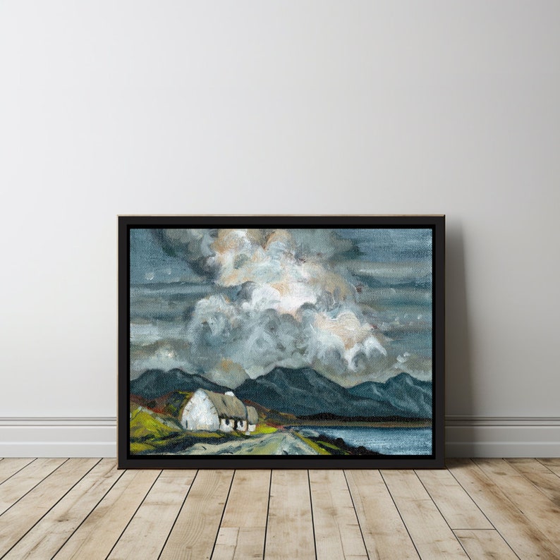 Connemara Irlanda, de Paul Henry, Impresión Giclée de Bellas Artes firmada de REPRODUCCIÓN Pintura al óleo de Glory Paulson, regalo de arte irlandés imagen 3