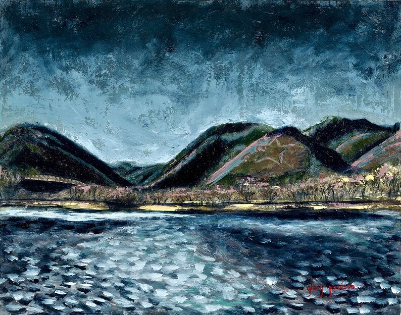 The Star Over Palmer Lake, No. 2, Signed Giclée Print of Original Oil Painting by Glory Paulson image 1