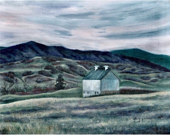 A Cool Sunset at the Foothills, No. 2, Signed Giclée Print of Original Oil Painting by Glory Paulson