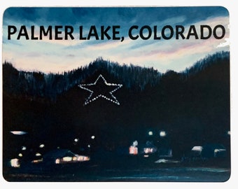 Sticker - Palmer Lake (Colorado) 2" x 3" - Vinyl Sticker for Indoors or Outdoors