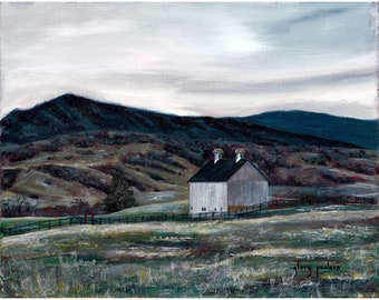 A Cool Sunset at the Foothills, No. 1, Signed Giclée Print of Original Oil Painting by Glory Paulson