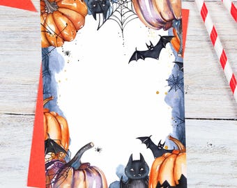 Halloween Party Invitation Background Template – DIY Printable Spooky Kids or Adult Invite – Digital Download