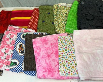 6lbs Fabric Lot Quilters Estate Stash Remnants Scraps Florals Patterns