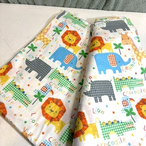 44 X 104 Cotton Blend Fabric Baby Nursery Animals Quilters Estate Fabric image 2