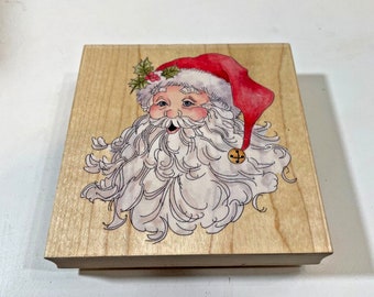 Stamp Happens Rubber Stamp Jolly Santa #80126 Christmas