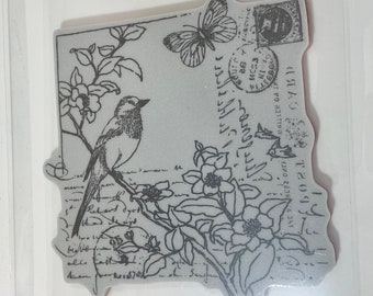 Penny Black 40-227 Garden Letter Slapstick Cling Stamp Card Making Scrapbooking