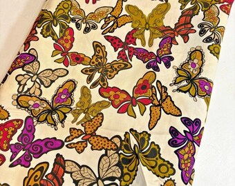 40" x 66” Loralie Designs Gypsy Chique 5411 Butterfly Print Fabric Cotton 1 Yard