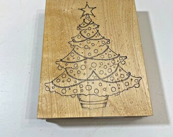 The Stamp Pad Co Rubber Stamp - Christmas Tree M-163